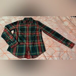 🐏 J. Crew Women's Plaid Button-Down Shirt 🐏